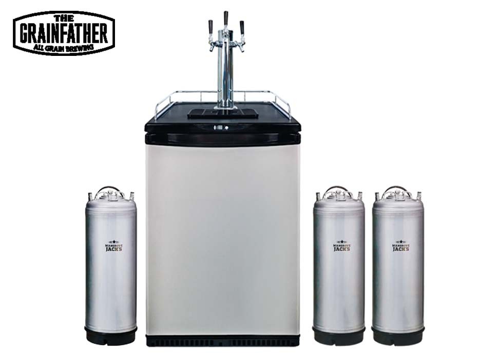 3 Tap Kegerator + Kegs