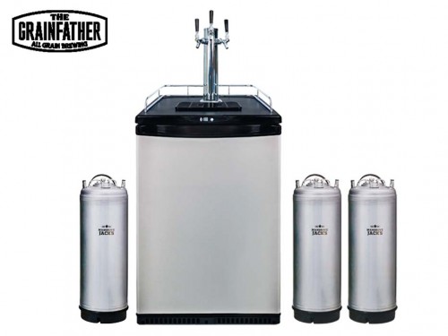 3 Tap Kegerator + Kegs